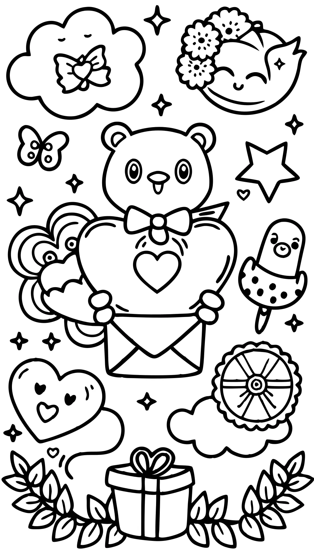 coloring page valentines